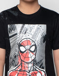 Marvel Spiderman Head Splash Print Kaos Anak Laki-laki