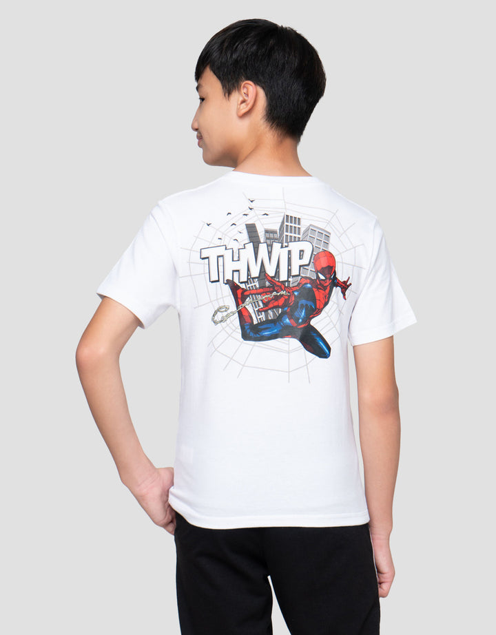 Marvel Thwip Spiderman Attack Print Kaos Anak Laki-laki