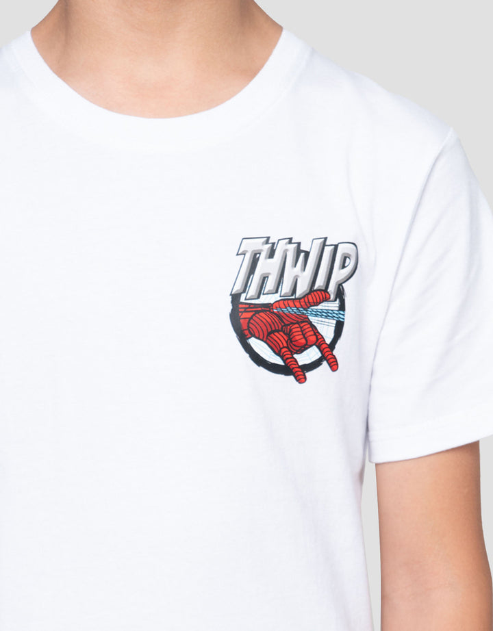 Marvel Thwip Spiderman Attack Print Kaos Anak Laki-laki