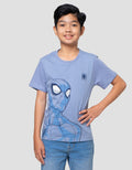 Marvel Spiderman Face Front Kaos Anak Laki-laki