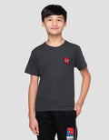 Marvel Spiderman Action Web Logo Print Kaos Anak Laki-laki