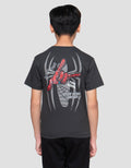 Marvel Spiderman Action Web Logo Print Kaos Anak Laki-laki