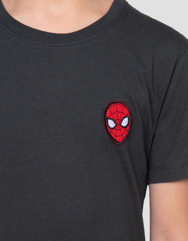 Marvel Spiderman Action Web Logo Print Kaos Anak Laki-laki