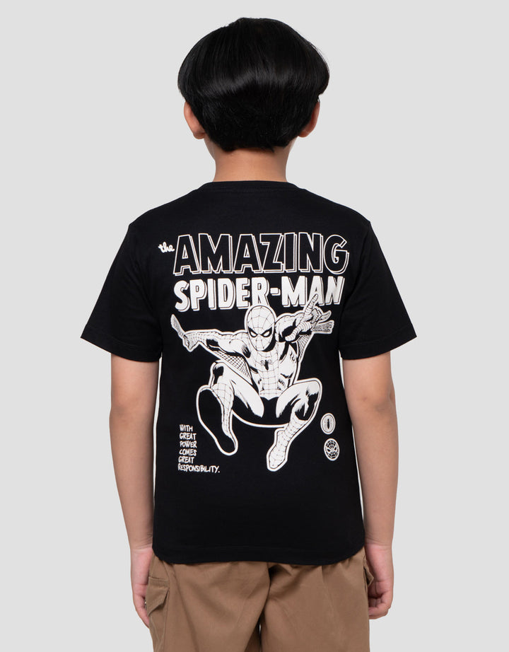 Marvel Spiderman Amazing Kaos Lengan Pendek Anak Laki-Laki