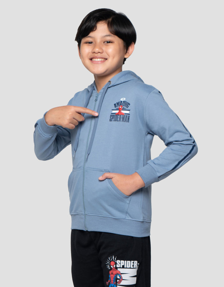 Marvel Spider Logo Kantong Jaket Hoodie Anak Laki-Laki
