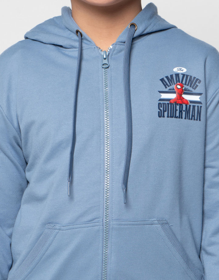 Marvel Spider Logo Kantong Jaket Hoodie Anak Laki-Laki
