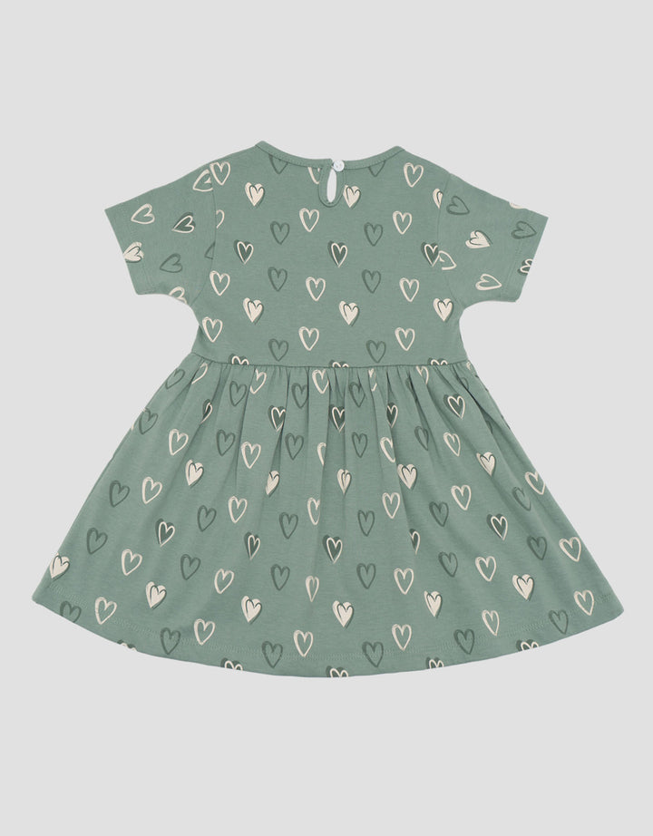 Little M Jersey Fullprint Love Midi Dress Bayi