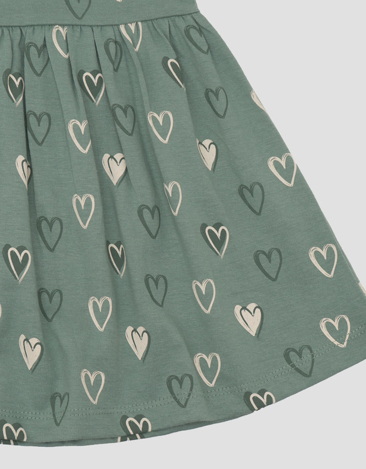 Little M Jersey Fullprint Love Midi Dress Bayi