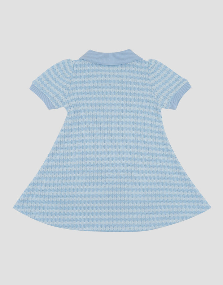 Little M Knit Textured Ombak Midi Dress Bayi