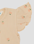 Little M Textured Rib Print Flower Pakaian Setelan Bayi