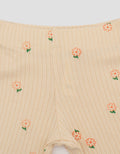 Little M Textured Rib Print Flower Pakaian Setelan Bayi