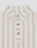 Little M Woven Rami Print Salur Romper Bayi