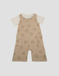Little M Romper Double Layer Fullprint Bears Jumpsuit Bayi