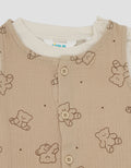 Little M Romper Double Layer Fullprint Bears Jumpsuit Bayi
