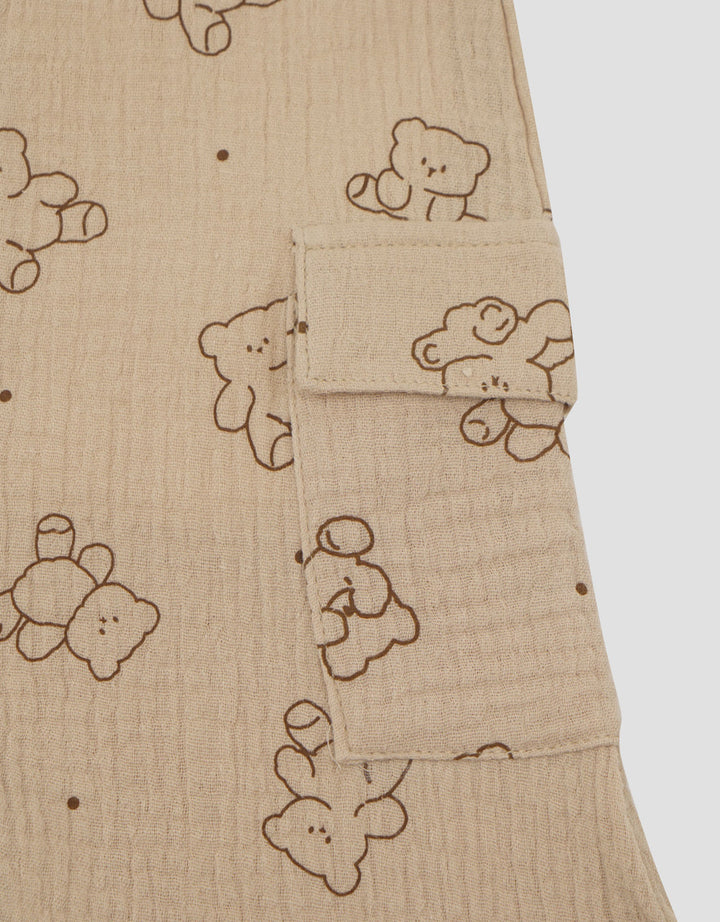Little M Romper Double Layer Fullprint Bears Jumpsuit Bayi