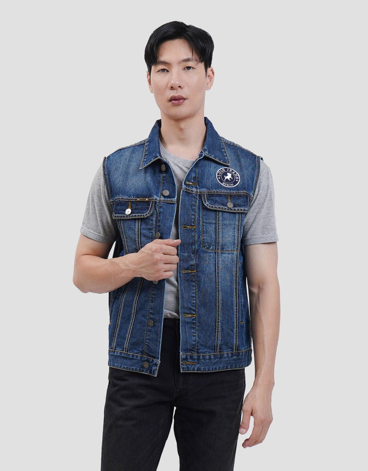 Lois MJV200D Denim Vest Pria
