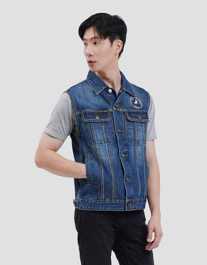 Lois MJV200D Denim Vest Pria