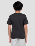 Character Batman Logo Depan Print Kaos Anak Laki-laki