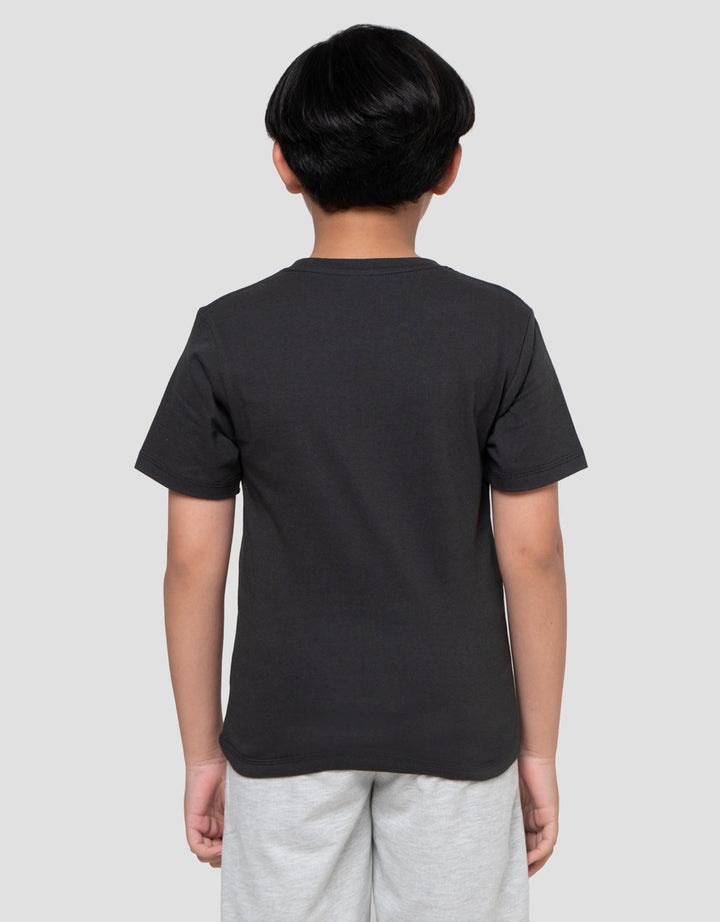 Character Batman Logo Depan Print Kaos Anak Laki-laki