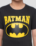 Character Batman Logo Depan Print Kaos Anak Laki-laki