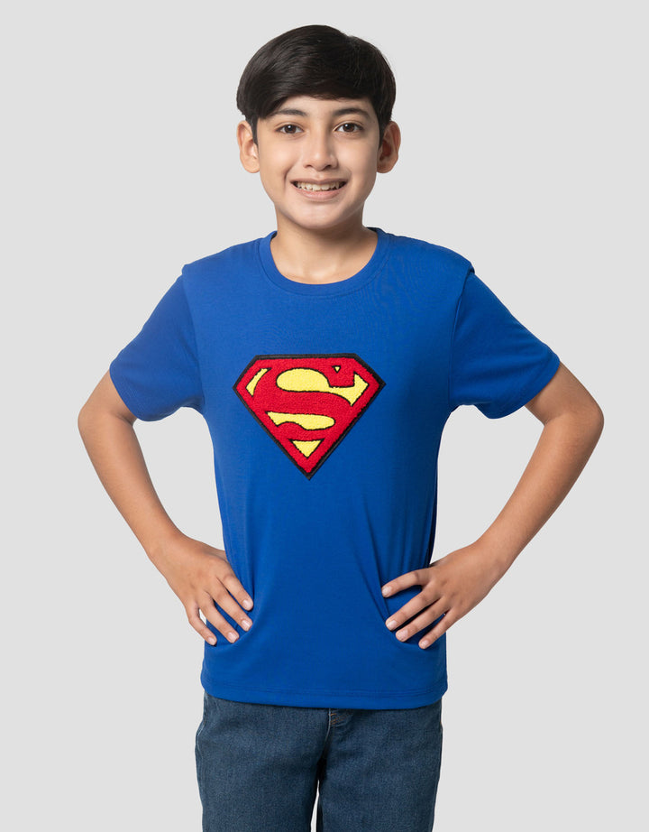 Character Superman Logo Handuk Kaos Anak Laki-laki