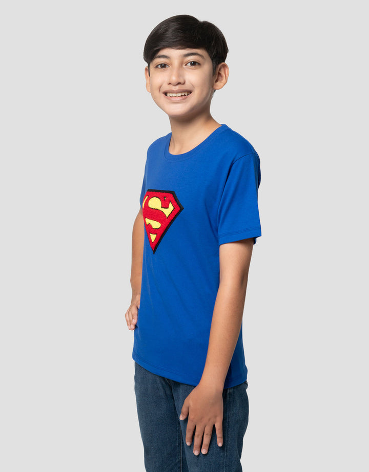 Character Superman Logo Handuk Kaos Anak Laki-laki