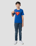 Character Superman Logo Handuk Kaos Anak Laki-laki