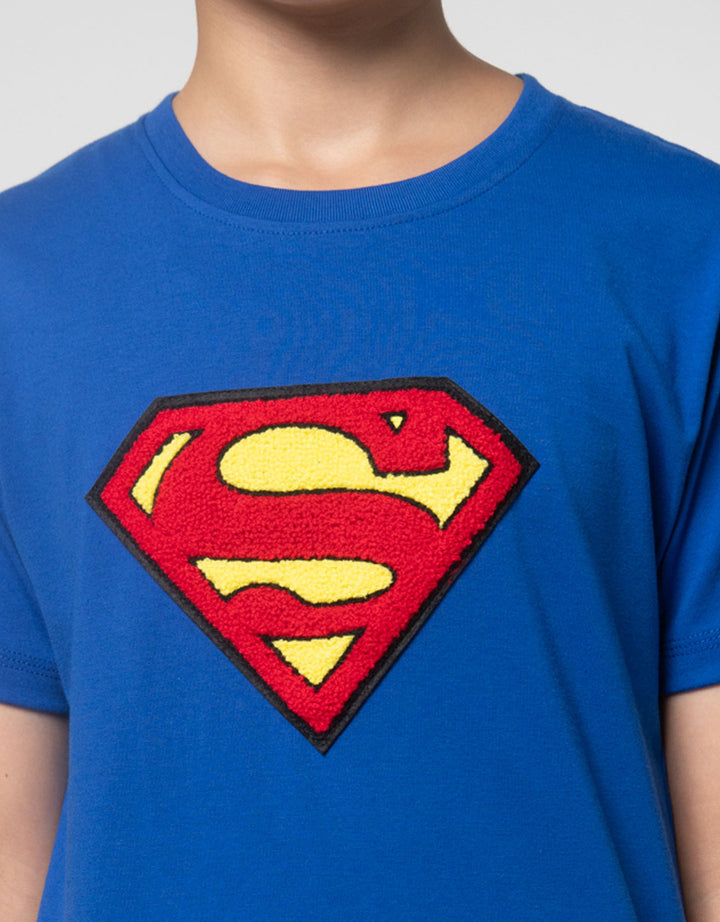 Character Superman Logo Handuk Kaos Anak Laki-laki