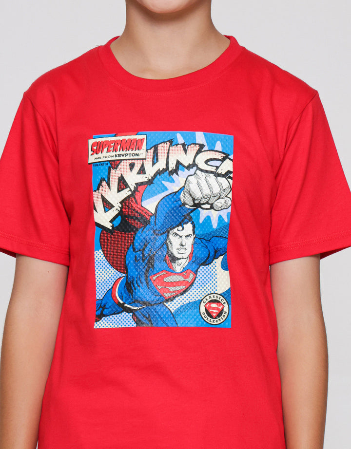 Character Superman Logo Dpn Kaos Anak Laki-laki