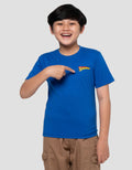 Character Superman Hero Fly Print Kaos Anak Laki-laki