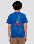 Character Superman Hero Fly Print Kaos Anak Laki-laki
