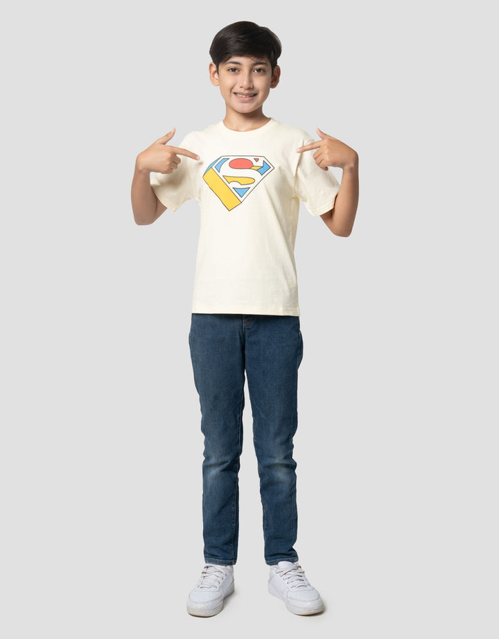 Character Superman Logo Core Kaos Anak Laki-laki
