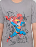 Character Superman Strong Print Kaos Anak Laki-laki