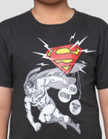 Character Superman Logo Comic Print Kaos Anak Laki-Laki