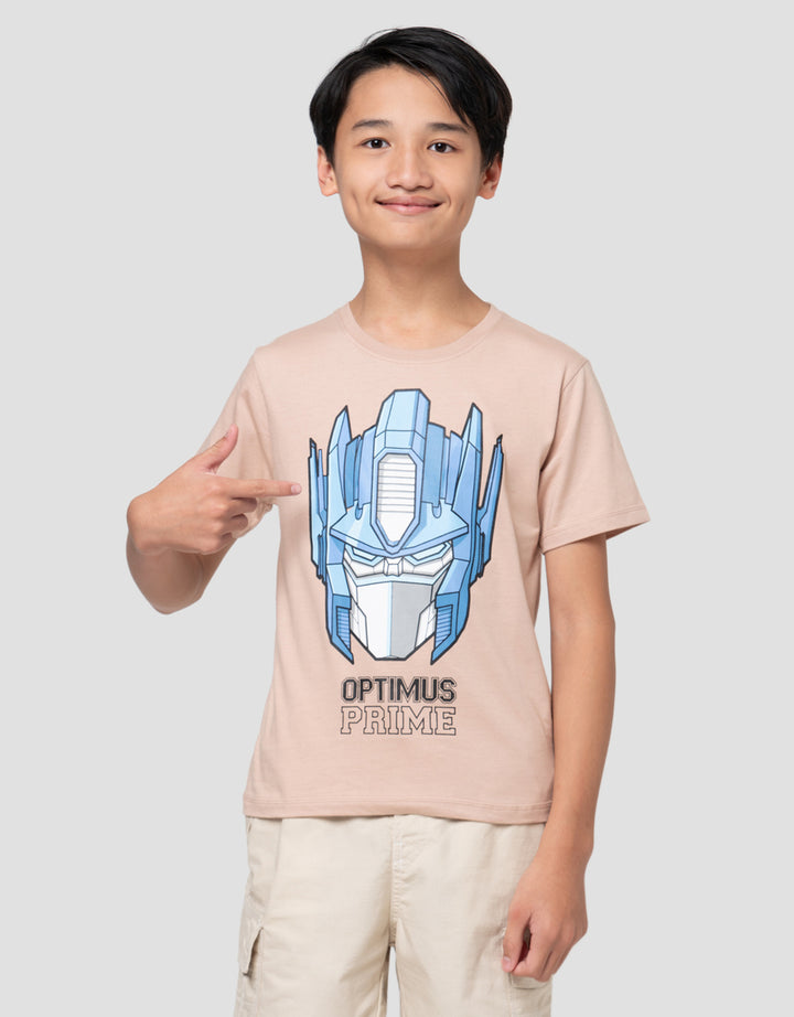 Character Print Transformers Optimus Kaos Anak Laki-Laki