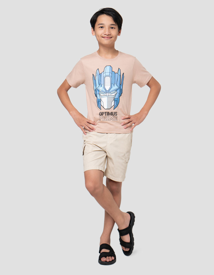 Character Print Transformers Optimus Kaos Anak Laki-Laki
