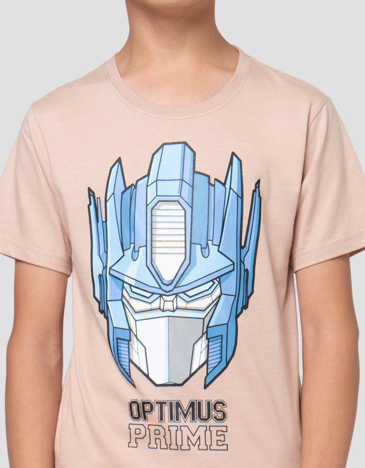 Character Print Transformers Optimus Kaos Anak Laki-Laki