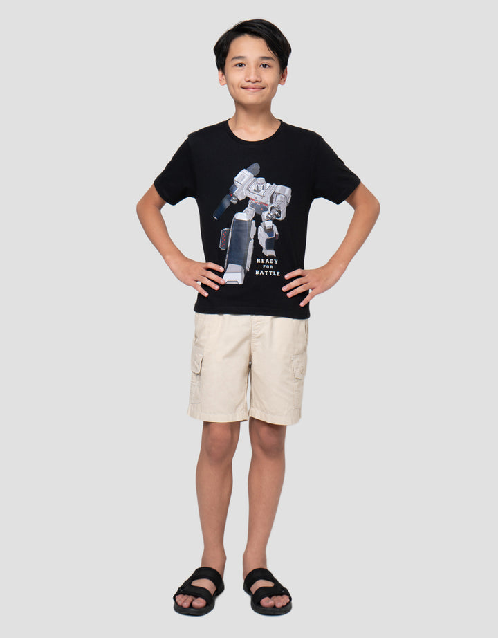 Character Print Transformers Battle Kaos Anak Laki-Laki