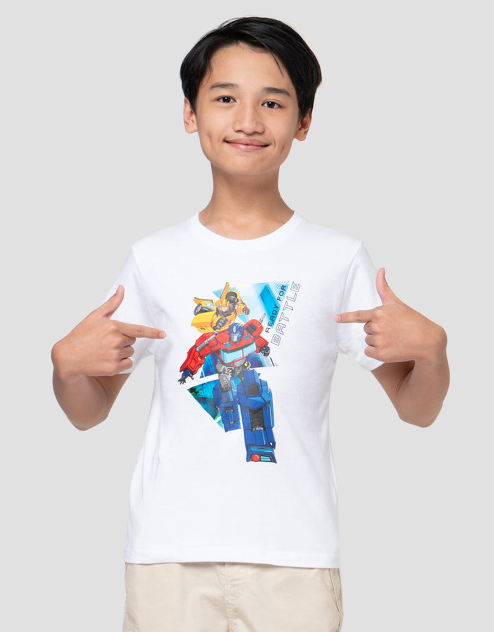 Character Print Transformers Teams Kaos Anak Laki-Laki