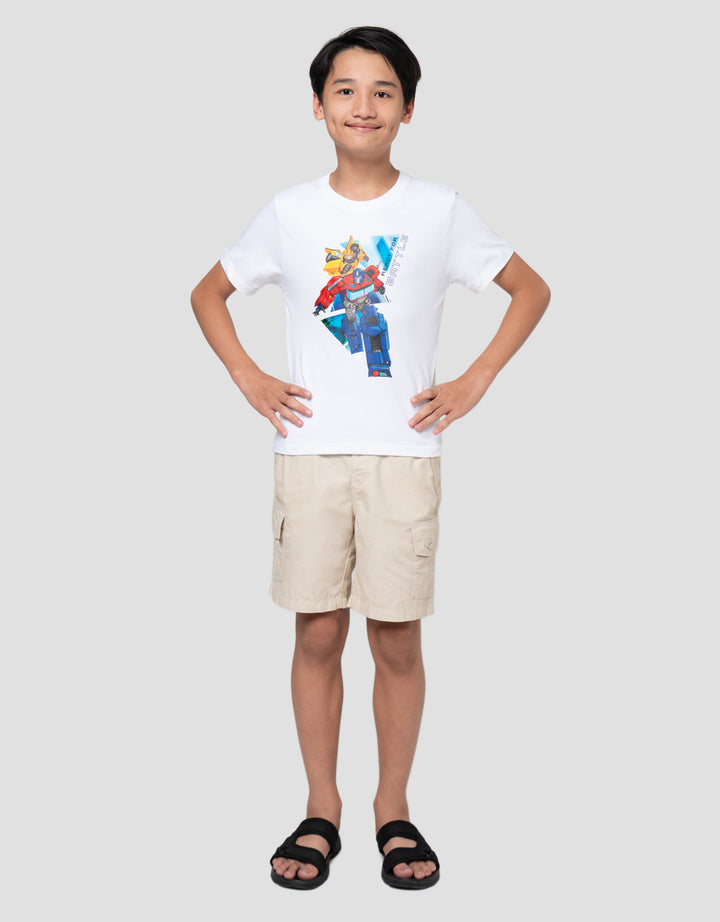 Character Print Transformers Teams Kaos Anak Laki-Laki