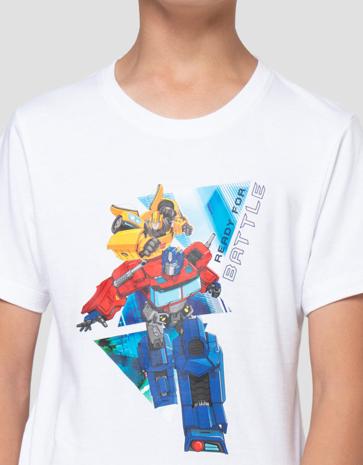 Character Print Transformers Teams Kaos Anak Laki-Laki