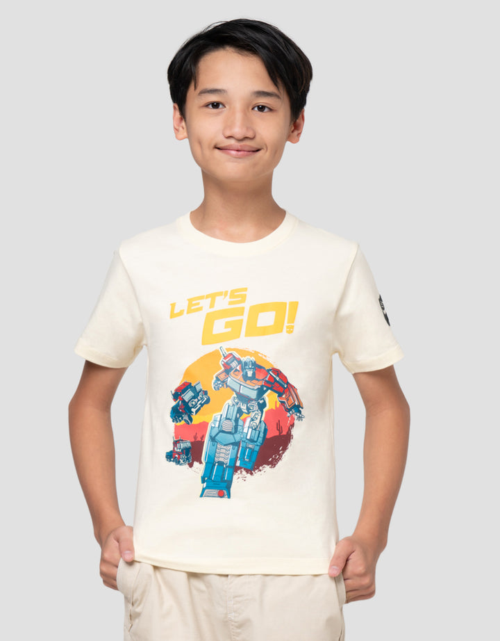 Character Print Transformers Go Kaos Anak Laki-Laki
