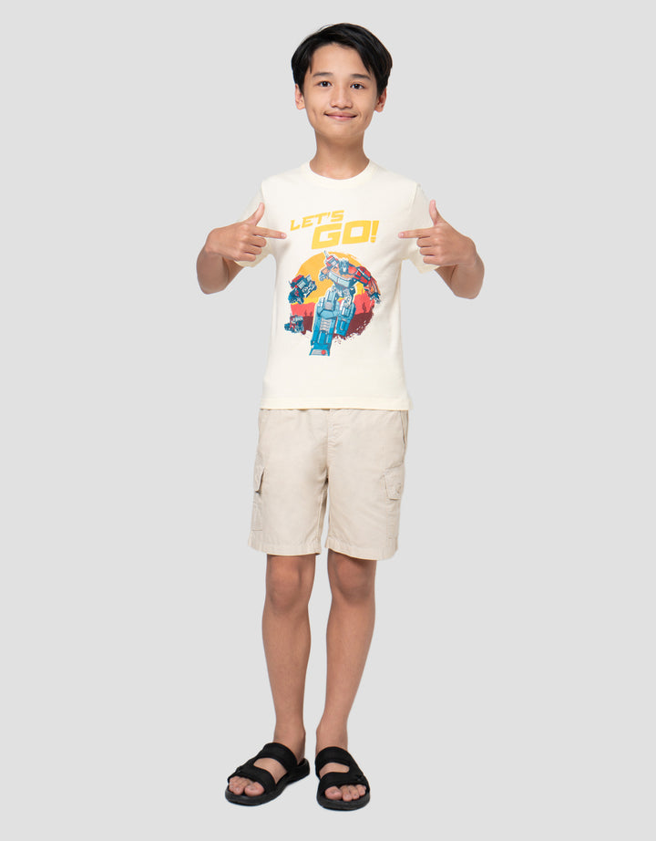 Character Print Transformers Go Kaos Anak Laki-Laki