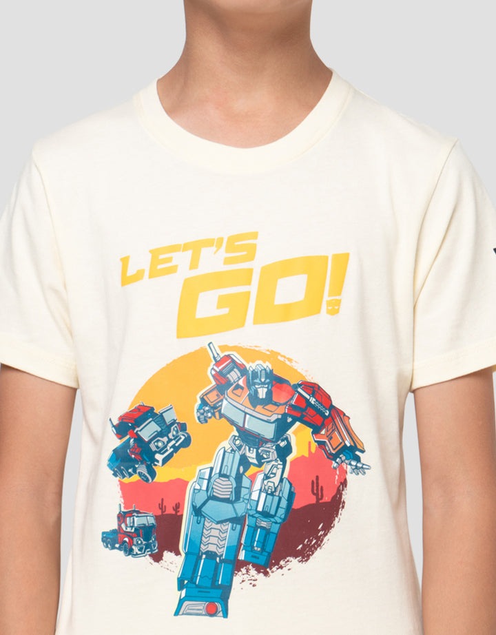 Character Print Transformers Go Kaos Anak Laki-Laki