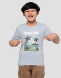 Character Jurassic Dinos Print Kaos Anak Laki-laki