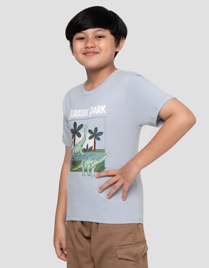 Character Jurassic Dinos Print Kaos Anak Laki-laki