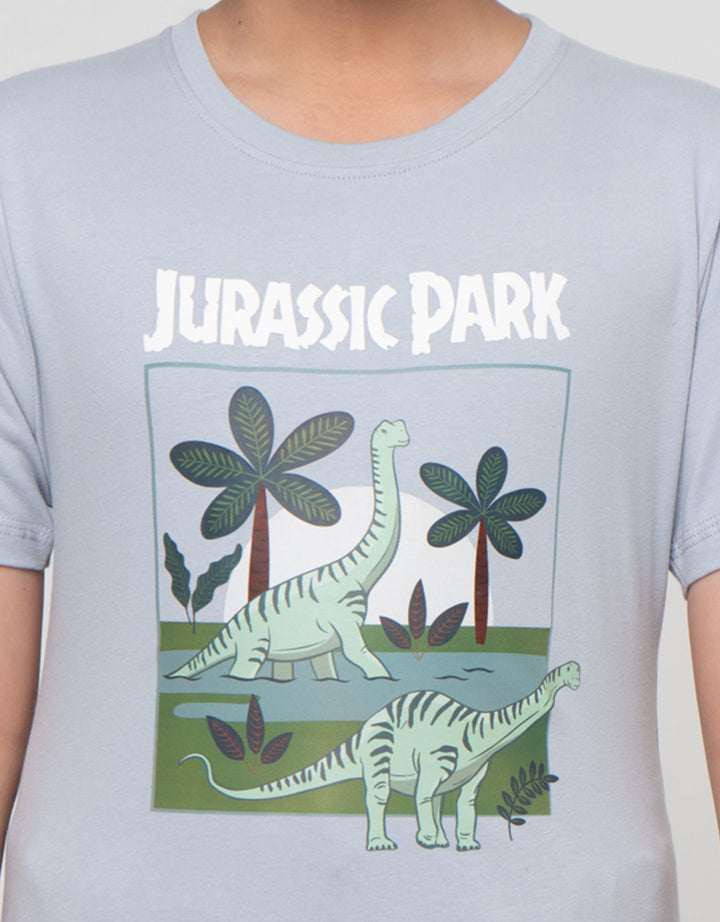 Character Jurassic Dinos Print Kaos Anak Laki-laki