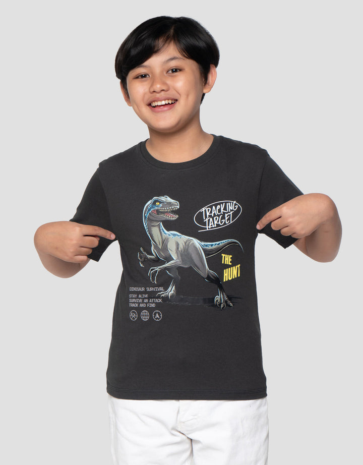 Character Jurassic Print Kaos Anak Laki-laki