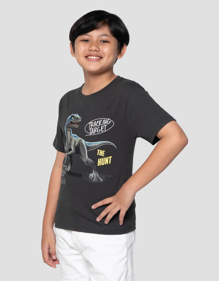 Character Jurassic Print Kaos Anak Laki-laki