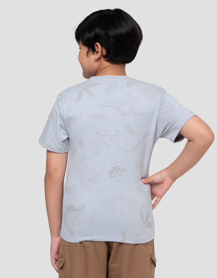 Character Jurassic Fp Logo Print Kaos Anak Laki-laki